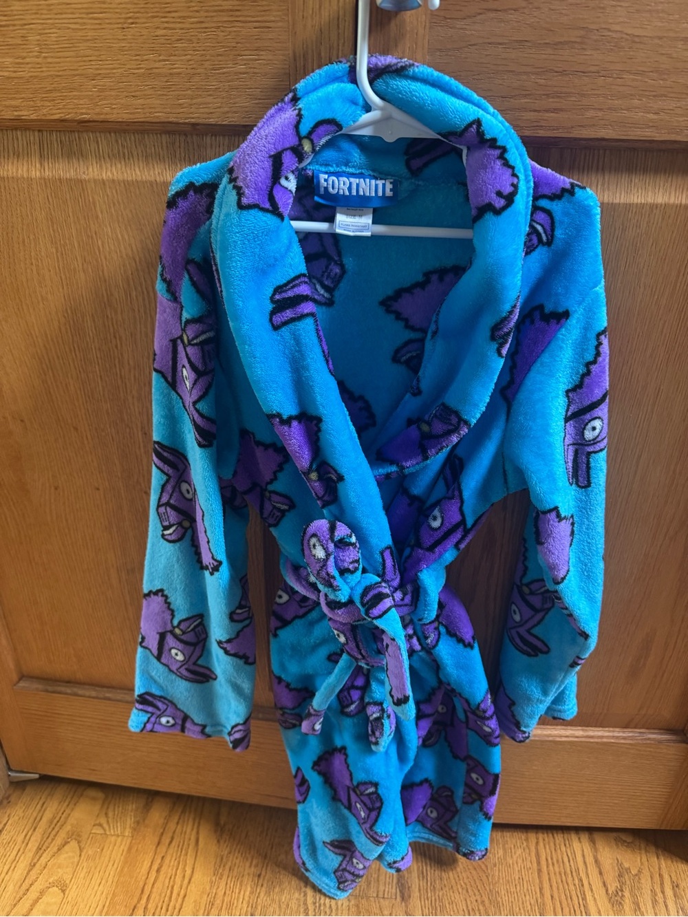 Fortnite Kids Plush Robe in Bright Blue & Purple